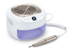 Комплект за маникюр/педикюр Beurer MP 200 Manicure/pedicure station - 3 functions in one device: Nail cutter, UV/LED lamp and nail dust extractor; up to 26,000 rpm; 9 high-quality attachments; For artificial nail modelling