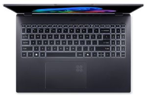 Лаптоп Acer Swift GO 16, SFG16-61-R418, AMD Ryzen 7 350 with AI (Up to 5.0GHz, 16MB), 16” WUXGA+ OLED 120Hz, Adobe&DCI-P3 100%, 1*32GB DDR5, 1024GB PCIe NVMe SSD, AMD Radeon 860M, QHD IR cam, WIFI7+BT, Win 11 Home,Titanium Gray