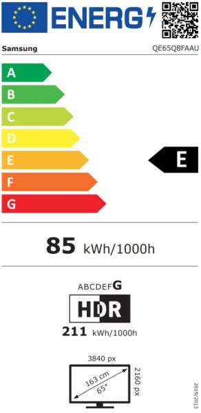 Телевизор Samsung QLED 65Q8F, 163 cm, Smart, 4K Ultra HD, 50Hz Model 2025