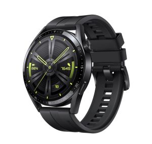 Часовник Huawei Watch GT 3 46mm, Active Jupiter-B19S, 1.43", Amoled, 466x466, PPI 326, 4GB, Bluetooth 5.2 supports BLE/BR/EDR, 5ATM, NFC, GPS, Battery 455 maAh, Black Fluoroelastomer Strap