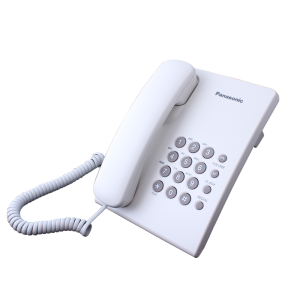 Стационарен телефон Panasonic KX-TS500 - бял