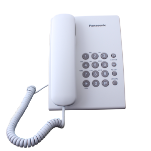 Стационарен телефон Panasonic KX-TS500 - бял