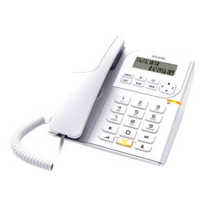 Стационарен телефон Alcatel T58 - бял