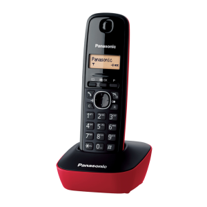 Безжичен DECT телефон Panasonic KX-TG1611 - червен