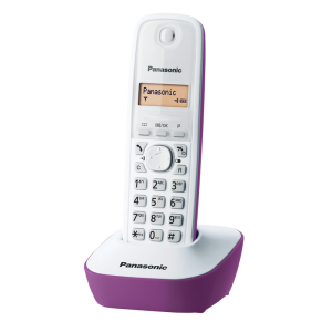 Безжичен DECT телефон Panasonic KX-TG1611 - лилав