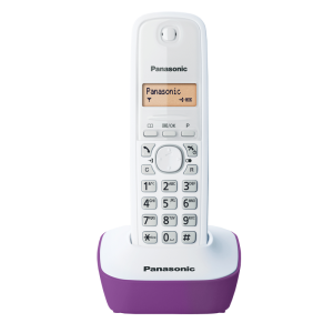 Безжичен DECT телефон Panasonic KX-TG1611 - лилав
