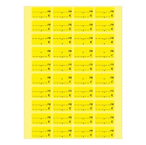 Етикети за цени лв. / EUR 28х16 mm 50л.х40ет./бандерол Жълти