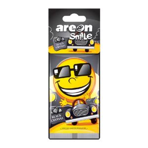 Ароматизатор за кола Ареон Smile Черен Кристал, хартиен