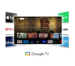 Телевизор Thomson Smart UHD TV 43"; Google TV; 3840 x 2160 (4K UHD), 4000:1, DLED, 60 Hz, DVB-T/T2/C/S/S2, HDR10, Wi-Fi, Bluetooth, LAN, HDMI 2 (2.0) + 2 (2.1), USB 2 (2.0) + 1 (3.0),Central Swivel Stand, Black