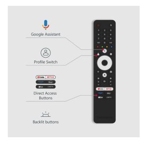 Телевизор Thomson Smart UHD TV 43"; Google TV; 3840 x 2160 (4K UHD), 4000:1, DLED, 60 Hz, DVB-T/T2/C/S/S2, HDR10, Wi-Fi, Bluetooth, LAN, HDMI 2 (2.0) + 2 (2.1), USB 2 (2.0) + 1 (3.0),Central Swivel Stand, Black
