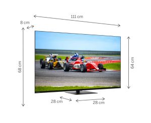 Телевизор Thomson Smart QLED Pro TV 50"; Google TV; 3840 x 2160 (4K UHD), DLED, 144 Hz, DVB-T/T2/C/S/S2, HDR10, Wi-Fi, Bluetooth, LAN, HDMI 4 (2.1), USB 2 (2.0) + 1 (3.0), Central Swivel Stand, Black