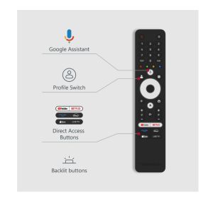 Телевизор Thomson Smart QLED Pro TV 50"; Google TV; 3840 x 2160 (4K UHD), DLED, 144 Hz, DVB-T/T2/C/S/S2, HDR10, Wi-Fi, Bluetooth, LAN, HDMI 4 (2.1), USB 2 (2.0) + 1 (3.0), Central Swivel Stand, Black