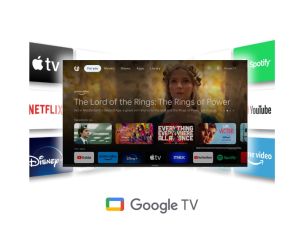 Телевизор Thomson Smart QLED Pro TV 55"; Google TV; 3840 x 2160 (4K UHD), DLED, 144 Hz, DVB-T/T2/C/S/S2, HDR10, Wi-Fi, Bluetooth, LAN, HDMI 4 (2.1), USB 2 (2.0) + 1 (3.0), Central Swivel Stand, Black