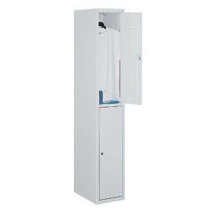 Метален гардероб Malow Wardrobe Locker SUS312W С 2 отделения, 30x50x180 cm Сив