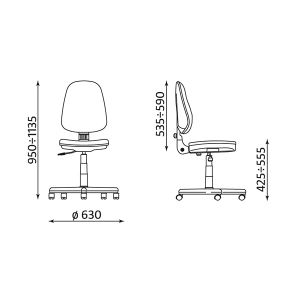 Стол Prestige GTS Работен, Текстил, Бордо
