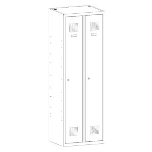 Метален гардероб Malow Wardrobe Locker SUM320W С 2 отделения, 60x50x180 cm Сив