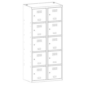 Метален гардероб Malow Wardrobe Locker SUS425W С 10 отделения, 80x50x180 cm Цвят по избор