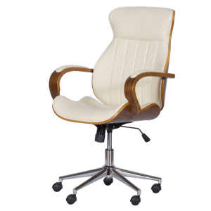 Президентски офис стол Carmen 6402 - орех-крем