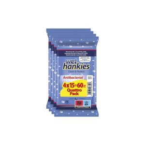Мокри кърпи Wet Hankies Почистващи и ароматизиращи, 4x15 бр. в плик