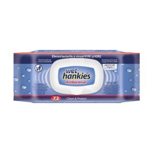 Мокри кърпи Wet Hankies Почистващи и ароматизиращи, 72 бр. в плик с капак