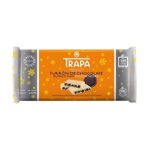 Шоколад Trapa, "Турон" бял с бисквитки, без глутен, 120 гр.