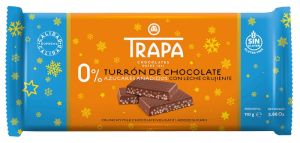 Шоколад Trapa "Турон", без захар, млечен, крисп, 110 гр.