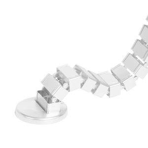 Държач за кабели за бюро Carmen CR-017-W - бял