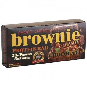 Протеинов бар, Карамел, бадеми, пекани и шоколад, “Брауни”, 100гр