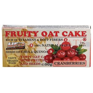 Протеинов овесен кейк, Червени боровинки и семена, 80гр