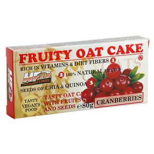 Протеинов овесен кейк, Червени боровинки и семена, 80гр