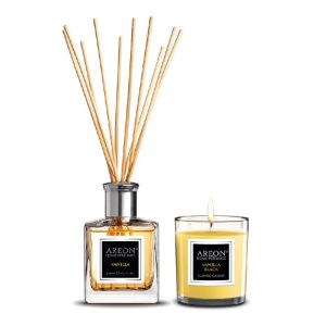 Подаръчен комплект Ареон Парфюм 150 ml Ванилия + свещ 120 g Черна Ванилия