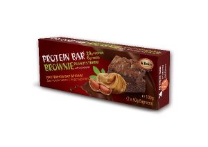 Протеинов бар Брауни с фъстъчен крем Dr. Keskin, без захар, 2 х 50 гр.