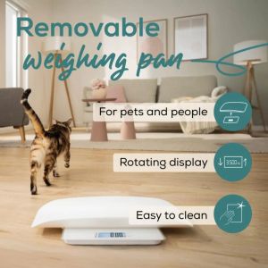 Везна Beurer PP 170 Polly Multifunctional pet scale;Detailed graduation (10 g to 5 kg, 50 g to 50 kg, 100 g to 180 kg);Easy-to-read LCD display