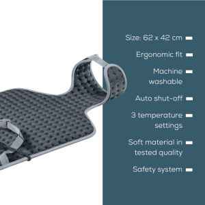 Термоподложка Beurer HK 64 Back & neck heat pad; Soft, cosy material; Automatic switch-off; BSS; Machine-washable at 30°C; Fast heating; 3 Illuminated temperature settings