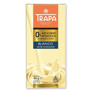 Шоколад Trapa, без захар, БЯЛ, 90 гр.