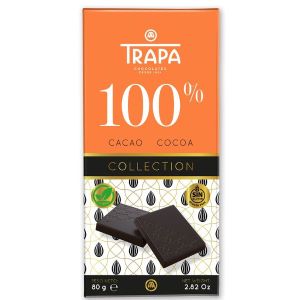 Шоколад Trapa, КЕТО, 100% какао, 80 гр.