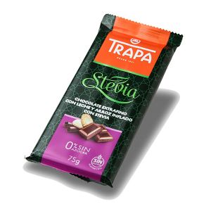 Шоколад, млечен с екструдиран ориз и стевия, Trapa, 75гр