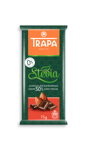 Шоколад със стевия, 50% какао, Trapa, 75гр