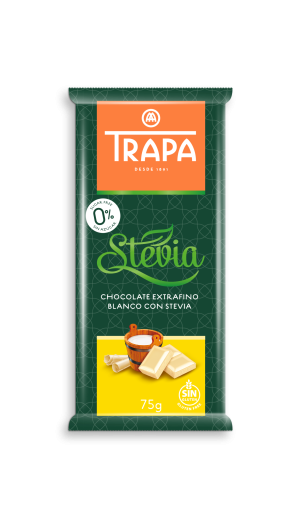 Шоколад, бял със стевия, Trapa, 75гр