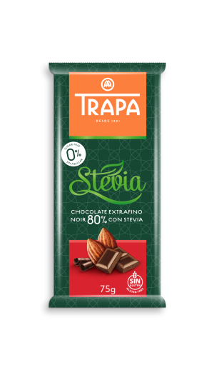 Шоколад със стевия, 80 процента какао, Trapa, 75гр