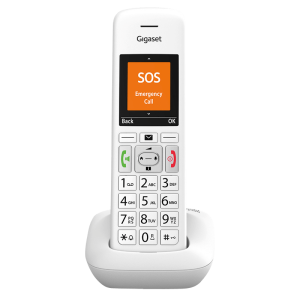 Безжичен DECT телефон Gigaset E390 - бял