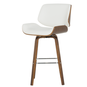 Бар стол Carmen 4027-2 - орех / бял