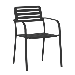 Метален градински стол WASE - черен