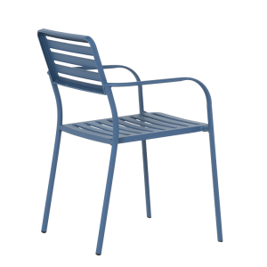 Метален градински стол WASE - тъмносин