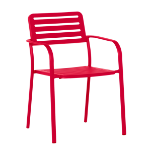 Метален градински стол WASE - червен