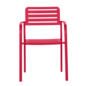 Метален градински стол WASE - червен