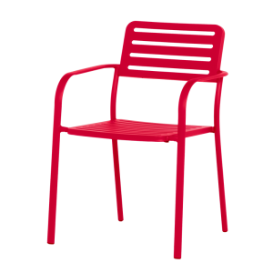 Метален градински стол WASE - червен