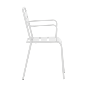 Метален градински стол ZAMFARA - бял