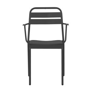 Метален градински стол ZAMFARA - черен