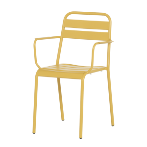 Метален градински стол ZAMFARA - жълт